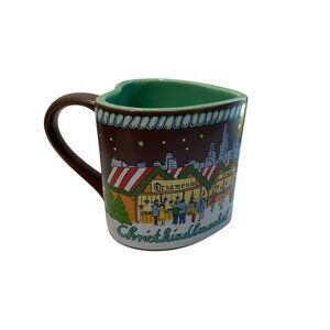 Heart Shaped Ceramic Coffee Mug 2018 Christkindlmarket Christmas Market Chicago